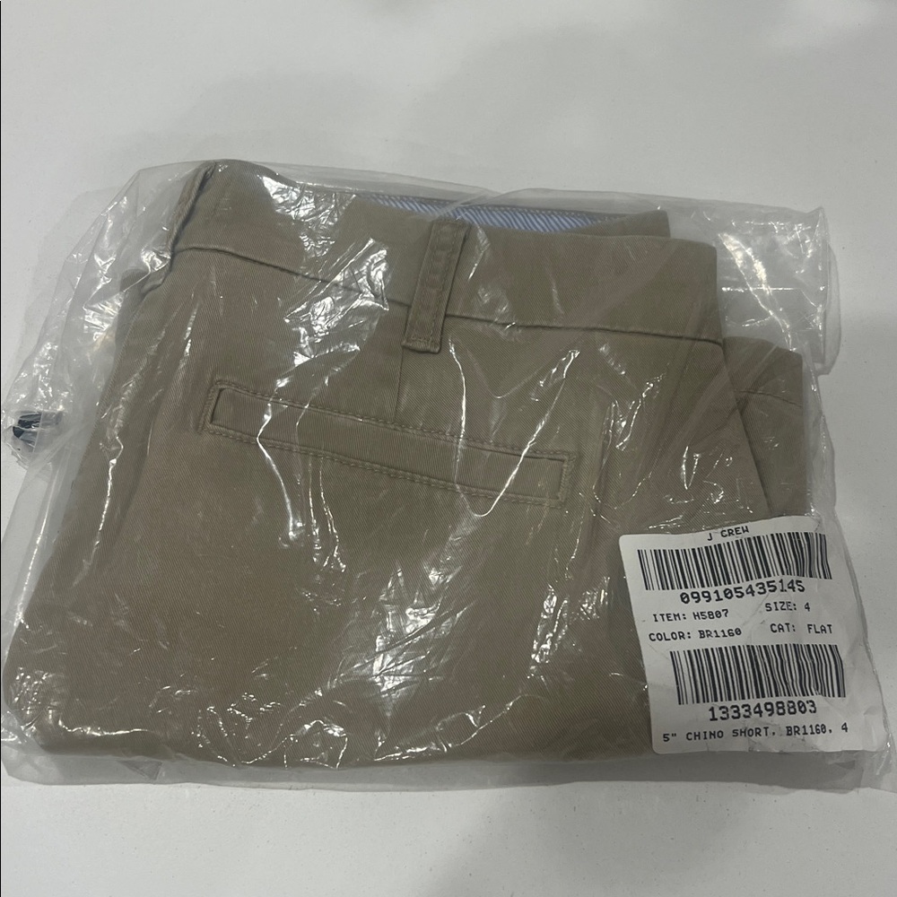 J. Crew Women's Tan Chino Shorts, 5 inch.